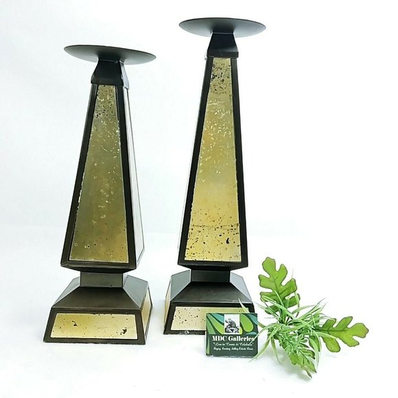 Kohl's Accents Bradford Pillar Candle Holders Modern Design Metal